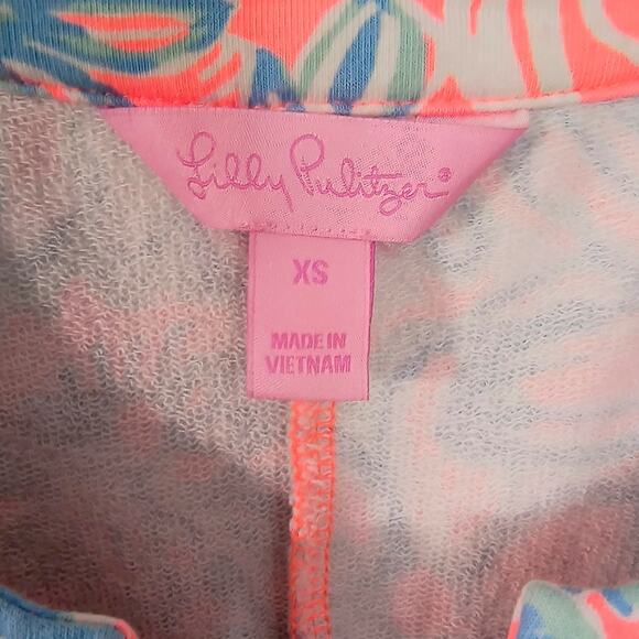 Lilly Pulitzer Estrada Shift Dress Size XS Pink Sunray Summer Siren French Terry - Picture 2 of 15